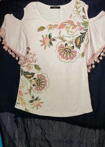 Floral Cold Shoulder Top