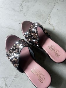 Sequins Heel Sandel