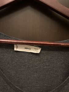 grey T-shirt deep neck