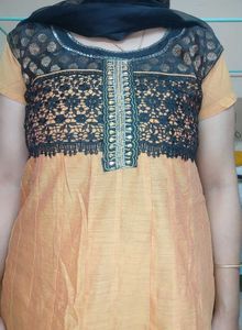 Brown &amp; Black Salwar Suit