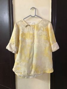 Elegant Yellow Blouse Fits m-L