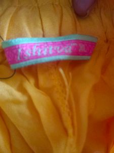 Yellow Elastic Waist Pants