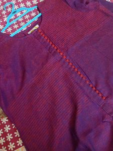 Purple Button-Down Tunic