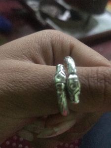 Adjustable Snake  Silver Ring