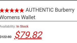 AUTHENTIC Burberry Womens Wallet