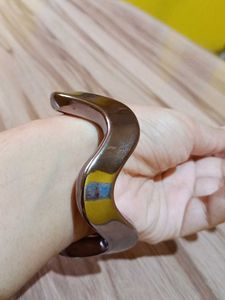 Abstract Silver Bangle