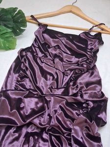Purple Ruched Bodycon Dress