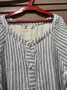 Striped Button-Down Dress