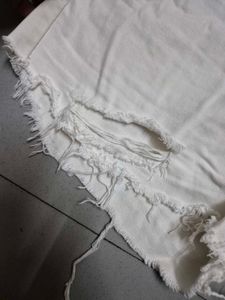 White Denim Shorts
