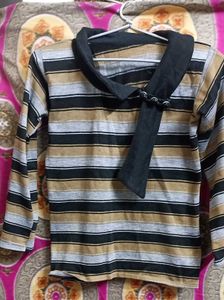 Two Striped Long Sleeve Top