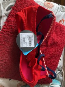 Red &amp; White Checkered Bra 32 B Lightly Padded