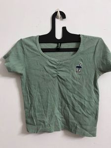 Sage Green Graphic Tee, size-S