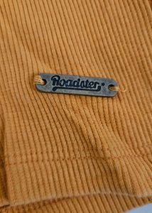 Mustard Ribbed Mock Neck Top