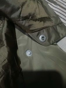 Olive Green Longline Bomber Jacket