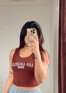 Brown Crop Top