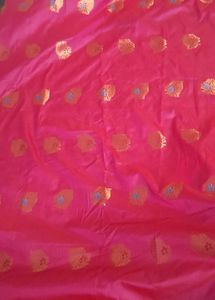 Elegant Pink Silk Saree