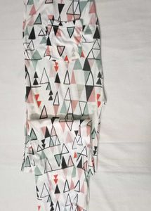 White Printed Small Triangle Jeggings