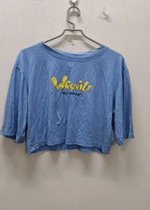 Blue &#34;Weevils DJ OP40&#34; Graphic Tee