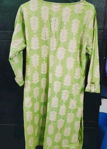 Green Floral Print Kurta