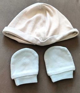 Mothercare Cotton Infant Mitten &amp; Cap Set