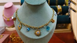 Evil Eye Protective Charm Necklace