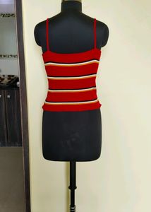 Red Striped Cami Top