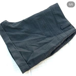 Low Waist Black Denim Shorts