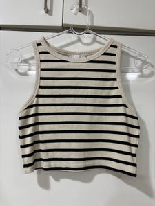 Striped Cropped Tank Top