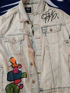Custom Painted Denim Jacket