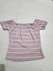 Striped Off-Shoulder Top