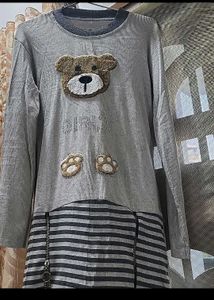 Cute Bear Graphic Top