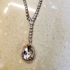 Pink Jewel Necklace &amp; Earring Set