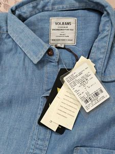 cotton linen blue smart shirt new