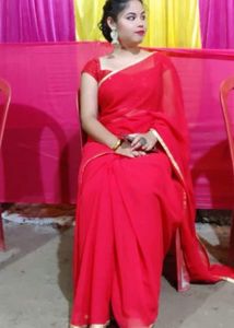 Red Saree With Blause❤