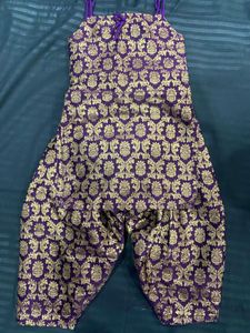Purple &amp; Gold Brocade Pants