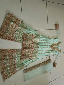 Elegant Embroidered Palazzo Suit