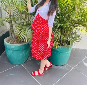 Women Frill Dress With Crop Shrug