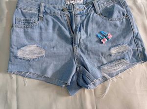 Ripped &amp; Distressed Denim Shorts