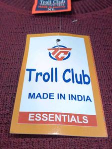 Troll Club Maroon Pullover Sweater