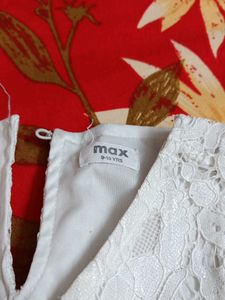 White Lace Dress - Flared Sleeve