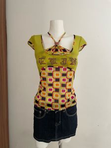 Retro Graphic Print Top