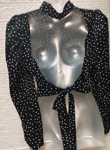 Tops &amp; Bikinis For Rs.99 Only/ Polka Dot Backless