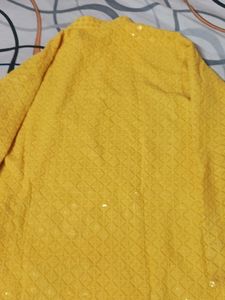 Embroidery Yellow Kurta 10 Number