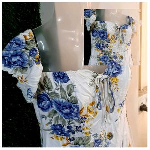Ivory &amp; Blue F21 Sundress