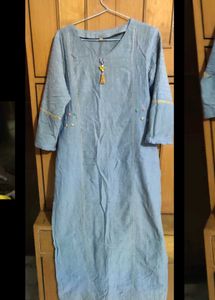 Gray Cotton Kurta