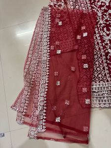 Red Semi Stitch Dress