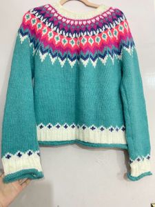 Imported Quality Multicoloured Knit Pullover