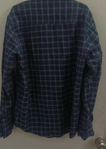 Navy Plaid Long Sleeve Shirt