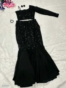 Sale! Fishcut Black Lehenga