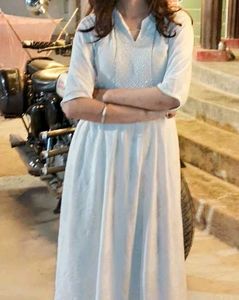 Elegant White Ethnic Gown